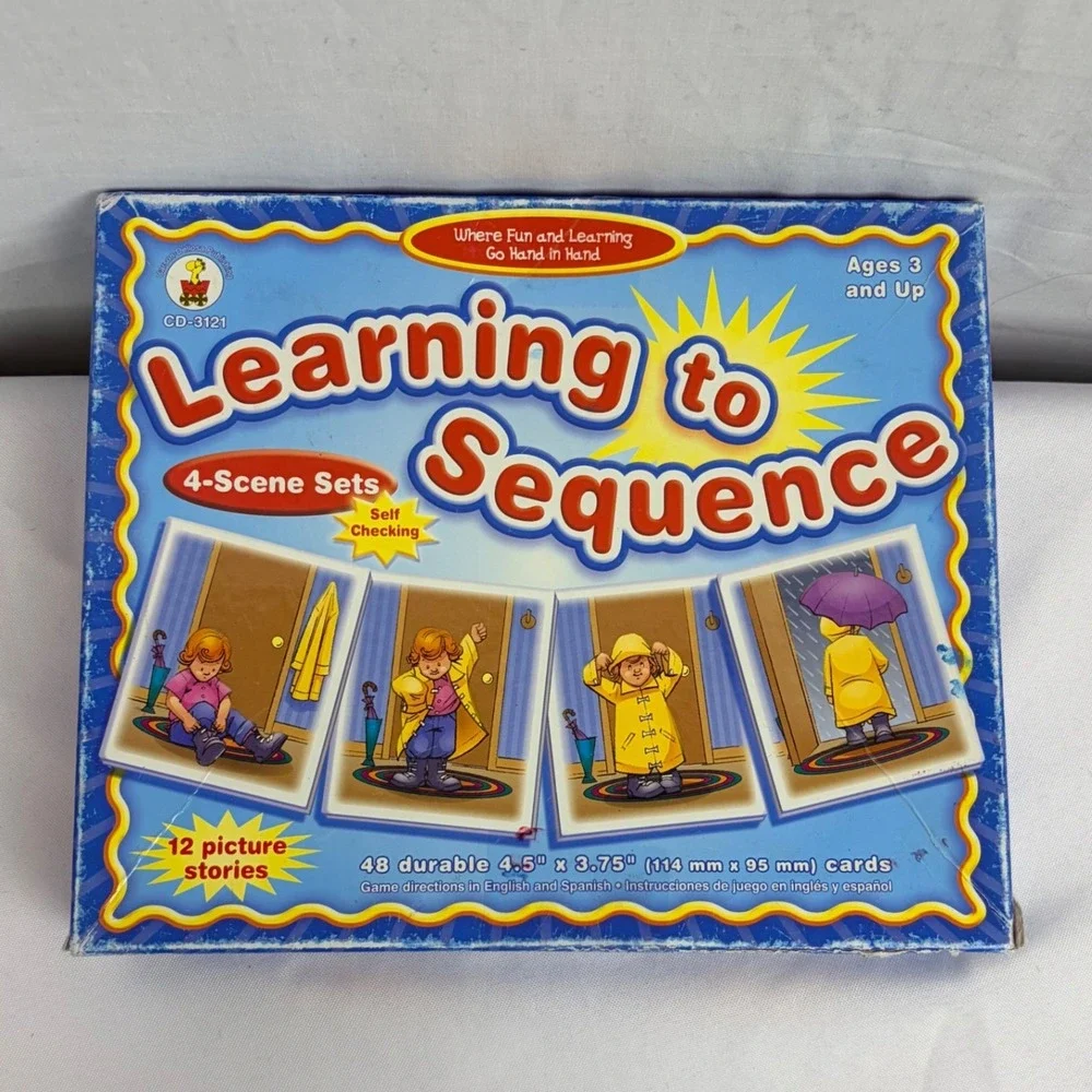 Learning to Sequence 4-Scene Sets‎ Educational 48 Cards CD-3121 Ages 3+